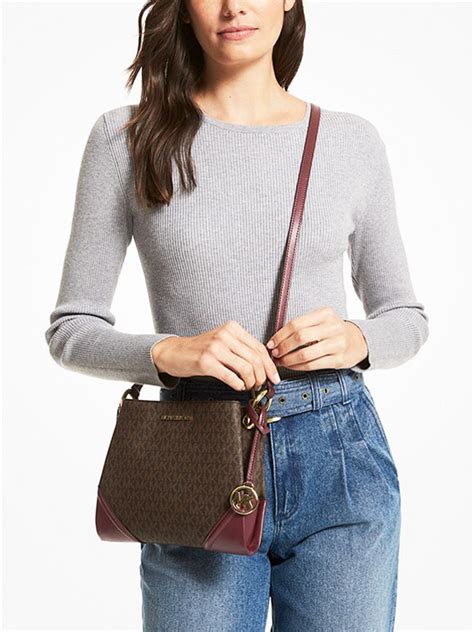 Nicole Large Logo Crossbody Bag .